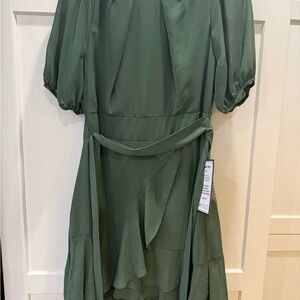 B Darlin High Low Dress in Forest Green